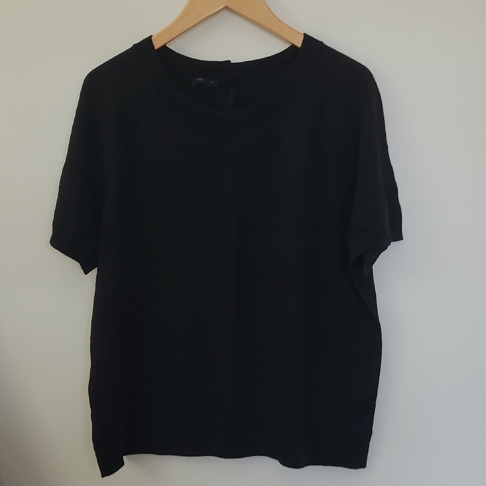 Talbots Black Short Sleeve Sweater 2x
